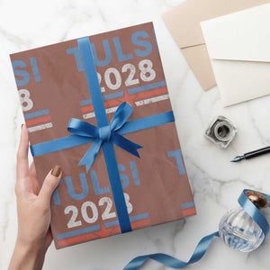 Tulsi Gabbard 2028 Wrapping Paper Roll Support Mrs. President Vintage Retro Grunge TS02 Mocha Print Your Wear