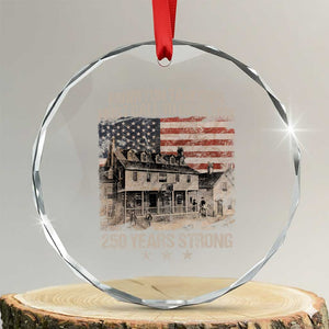 Tun Tavern 250th Anniversary Crystal Glass Ornament Patriotic Veteran Military Gift American Flag TS10 Transparent Glass 3'' Circle Print Your Wear