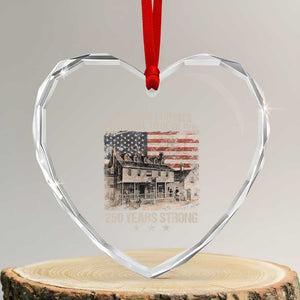 Tun Tavern 250th Anniversary Heart Crystal Glass Ornament Patriotic Veteran Military Gift American Flag TS10 Transparent Glass 3'' Heart Print Your Wear