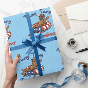 Tung Tung Tung Sahur Italian Brainrot 4th of July Wrapping Paper Roll