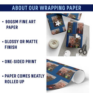 Tung Tung Tung Sahur John Pork Calling Wrapping Paper Roll Tralalero Tralala Meme Brainrot Funny