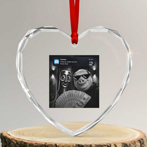 Tung Tung Tung Sahur John Pork Meme Brainrot Heart Crystal Glass Ornament There Is Motion At Your Front Door