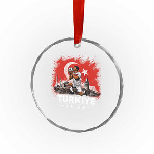 Turkish Soccer 2026 Crystal Glass Ornament Turkey Football Fan Vintage Turkish Pride TS10 Print Your Wear