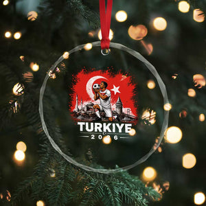 Turkish Soccer 2026 Crystal Glass Ornament Turkey Football Fan Vintage Turkish Pride TS10 Print Your Wear