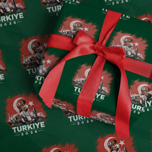 Turkish Soccer 2026 Wrapping Paper Roll Turkey Football Fan Vintage Turkish Pride