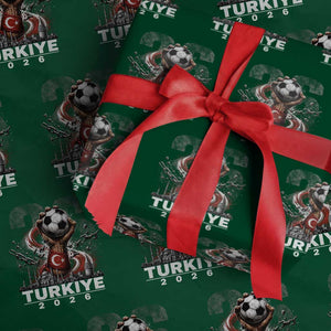 Turkish Soccer Wrapping Paper Roll Turkey Football Fan Vintage Turkish Pride