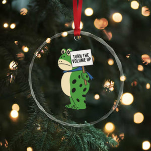 Turn The Volume Up Crystal Glass Ornament Resist Frog Portland Protest TS14 Print Your Wear