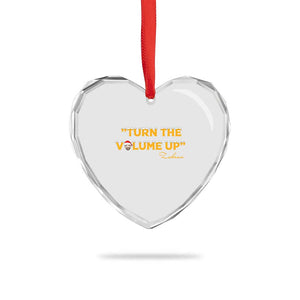 Turn The Volume Up Heart Crystal Glass Ornament Zohran Mamdani Christmas TS14 Print Your Wear