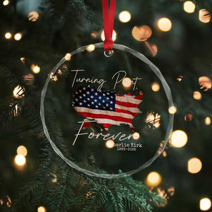 Turning Point Forever Crystal Glass Ornament Patriotic American Map Vintage USA Flag TS11 Print Your Wear