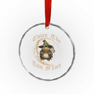 Twas the Tism MLord Frog Crystal Glass Ornament Funny Anti Social Meme TS10 Print Your Wear