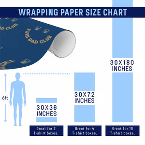 Twin Dad Club Wrapping Paper Roll Funny Father Of Twins Fathers Day Gift