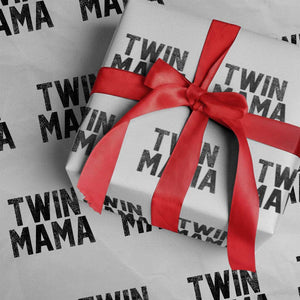 Twin Mama Wrapping Paper Roll Pregnancy Announcement New Mom Mothers Day Gift TS10 White Print Your Wear