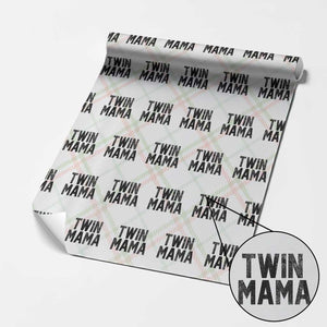 Twin Mama Wrapping Paper Roll Pregnancy Announcement New Mom Mothers Day Gift TS10 Christmas Plaid Print Your Wear