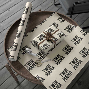 Twin Mama Wrapping Paper Roll Pregnancy Announcement New Mom Mothers Day Gift TS10 Beige Print Your Wear