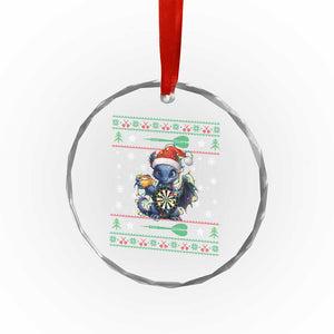 Ugly Christmas Dragon Dart Player Crystal Glass Ornament Gift For Dartist TS12 Print Your Wear