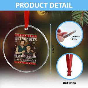 Ugly Christmas Movie Crystal Glass Ornament Funny Wet Bandits Home Xmas Alone TS10 Print Your Wear