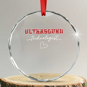 Ultrasound Tech Christmas Crystal Glass Ornament Technologist Gift Sonographer Sonography Student TS10 Transparent Glass 3'' Circle Print Your Wear