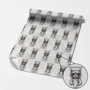 Undiagnosed But Something Aint Right Wrapping Paper Roll Funny Racoon Saying TS14 Christmas Plaid Print Your Wear