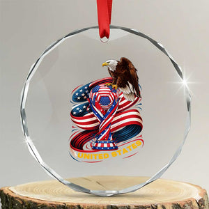 United States Sport USA Team 2026 Crystal Glass Ornament American Soccer Fans Gift TS12 Transparent Glass 3'' Circle Print Your Wear