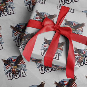 USA 1980 2026 American Eagle vs Canada Loon Wrapping Paper Roll Vintage Champs Retro Game Day Hockey Sports Fan TS02 White Print Your Wear