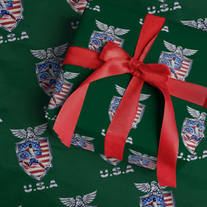 USA 2026 Soccer Player Wrapping Paper Roll United States Team Pride TS12 Green Print Your Wear