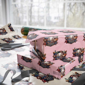 USA 250 Years Of Freedom Baseball Graphic Wrapping Paper Roll TS12 Light Pink Print Your Wear