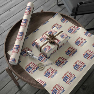 USA 250 Years Of Freedom Wrapping Paper Roll USA Independence 250th Anniversary 1776 2026 Patriotic Flag TS10 Beige Print Your Wear