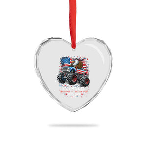 USA 250th Anniversary 250 Years 1776 2026 Monster Truck Eagle Heart Crystal Glass Ornament TS11 Print Your Wear