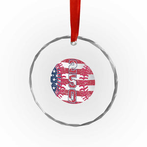 USA 250th Anniversary Baseball Crystal Glass Ornament Patriotic Athlete Gift TS12 Print Your Wear