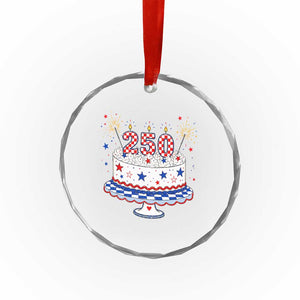 USA 250th Anniversary Birthday Cake Party Gift Crystal Glass Ornament TS12 Print Your Wear