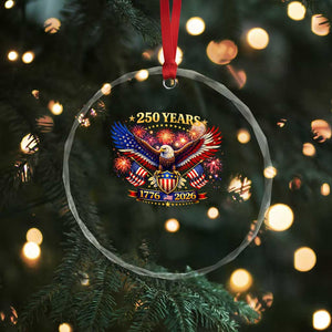 USA 250th Anniversary Eagle Crystal Glass Ornament 4th July Independence Day Patriotic USA Flag TS10 Print Your Wear