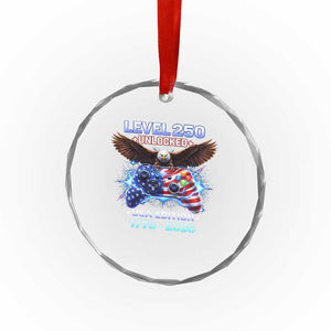 USA 250th Anniversary Gamer Crystal Glass Ornament Level 250 USA Edition 1776 2026 Bald Eagle TS11 Print Your Wear