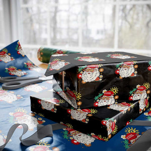 USA 250th Anniversary Santa Christmas In July Wrapping Paper Roll