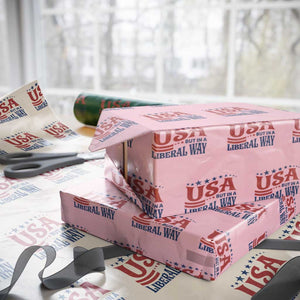 USA But In A Liberal Way 4th of July Wrapping Paper Roll Feminist Women's Rights