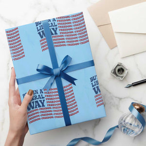 USA But In A Liberal Way 4th of July Wrapping Paper Roll Feminist Women's Rights Freedom