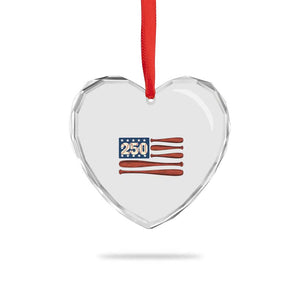 USA Flag Baseball Heart Crystal Glass Ornament America 250th Anniversary Gift TS12 Print Your Wear