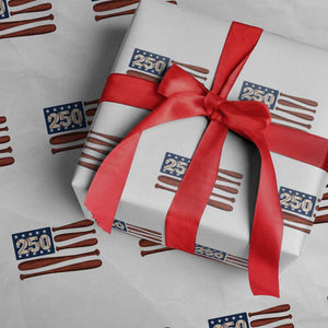 USA Flag Baseball Wrapping Paper Roll America 250th Anniversary Gift TS12 White Print Your Wear
