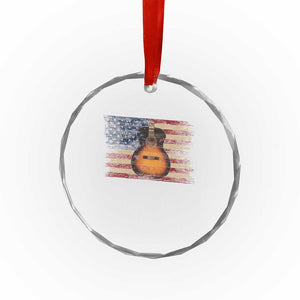 USA Flag Guitar Player Crystal Glass Ornament Retro 4th of July Musician Guitarist TS10 Print Your Wear