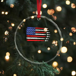 USA Flag Rocket Crystal Glass Ornament Patriotic Space Red White Blue 4th of July TS10 Print Your Wear
