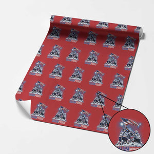 USA Ice Hockey Wrapping Paper Roll Hockey Champions 2026 USA Players Raising Flag On Ice TS10 Red Print Your Wear