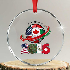USA Mexico Canada Crystal Glass Ornament 2026 Football Fan Gift TS12 Transparent Glass 3'' Circle Print Your Wear