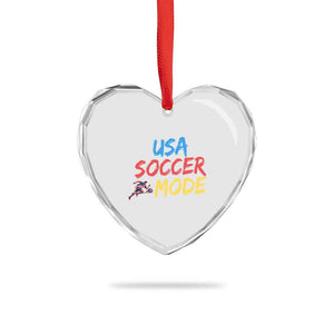 USA Soccer Mode Heart Crystal Glass Ornament United States Team Pride TS12 Print Your Wear