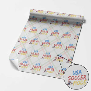 USA Soccer Mode Wrapping Paper Roll United States Team Pride TS12 Christmas Plaid Print Your Wear