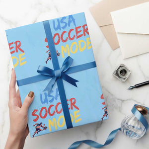 USA Soccer Mode Wrapping Paper Roll United States Team Pride TS12 Light Blue Print Your Wear