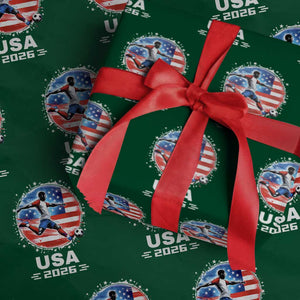 USA Soccer Patriotic Player 2026 Graphic Wrapping Paper Roll United States Football Fan Spirit
