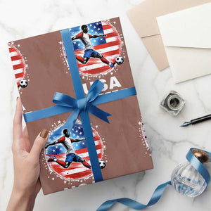 USA Soccer Patriotic Player 2026 Graphic Wrapping Paper Roll United States Football Fan Spirit