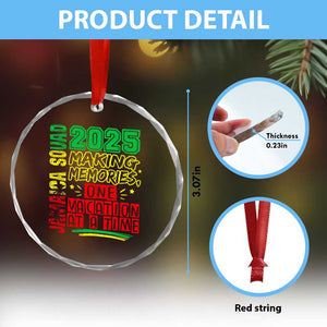 Vacation Jamaica 2025 Crystal Glass Ornament Matching Family Jamaica Squad TS10 Print Your Wear
