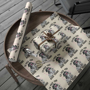 Valentine Racoon Trash Panda Wrapping Paper Roll I Would Pick You Over Trash TS14 Beige Print Your Wear