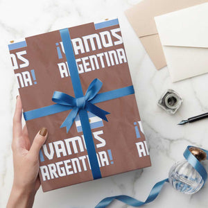 Vamos Argentina Wrapping Paper Roll Sol De May Argentinian Flag National Pride