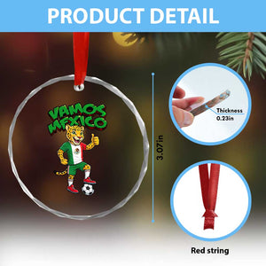Vamos Mexico Fierce Leopard Crystal Glass Ornament Soccer 2026 Fan Gift TS12 Print Your Wear